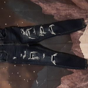 EUC Rue 21 size 6 High Rise Curvy Ankle Jeggings Patchwork